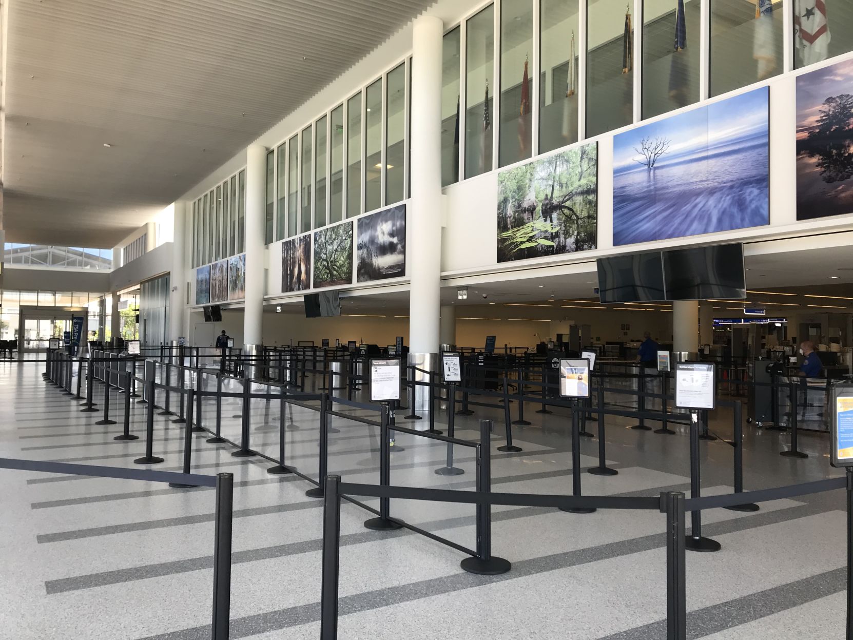 TSA checkpoint at Charleston airport